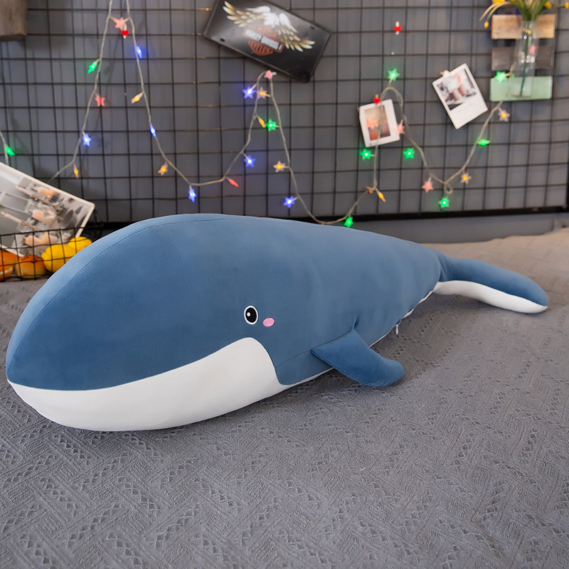 女の子がベッドで寝るためのかわいいクジラのぬいぐるみ枕、男の子の人形、大きな人形、非常に柔らかい|undefined