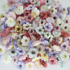 DIY handmade garland material simulation mini three-layer daisy flowers silk flowers decorative flower box wedding candy box decorative flowers