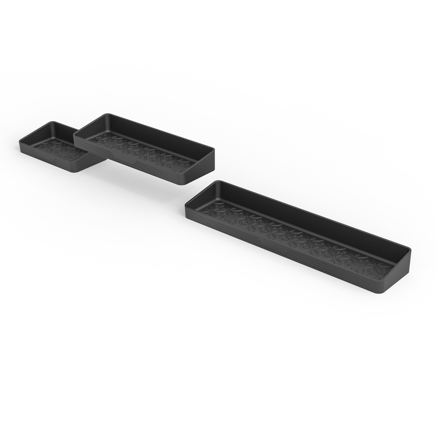 3 섹션 스토리지 랙-블랙 강한 자기