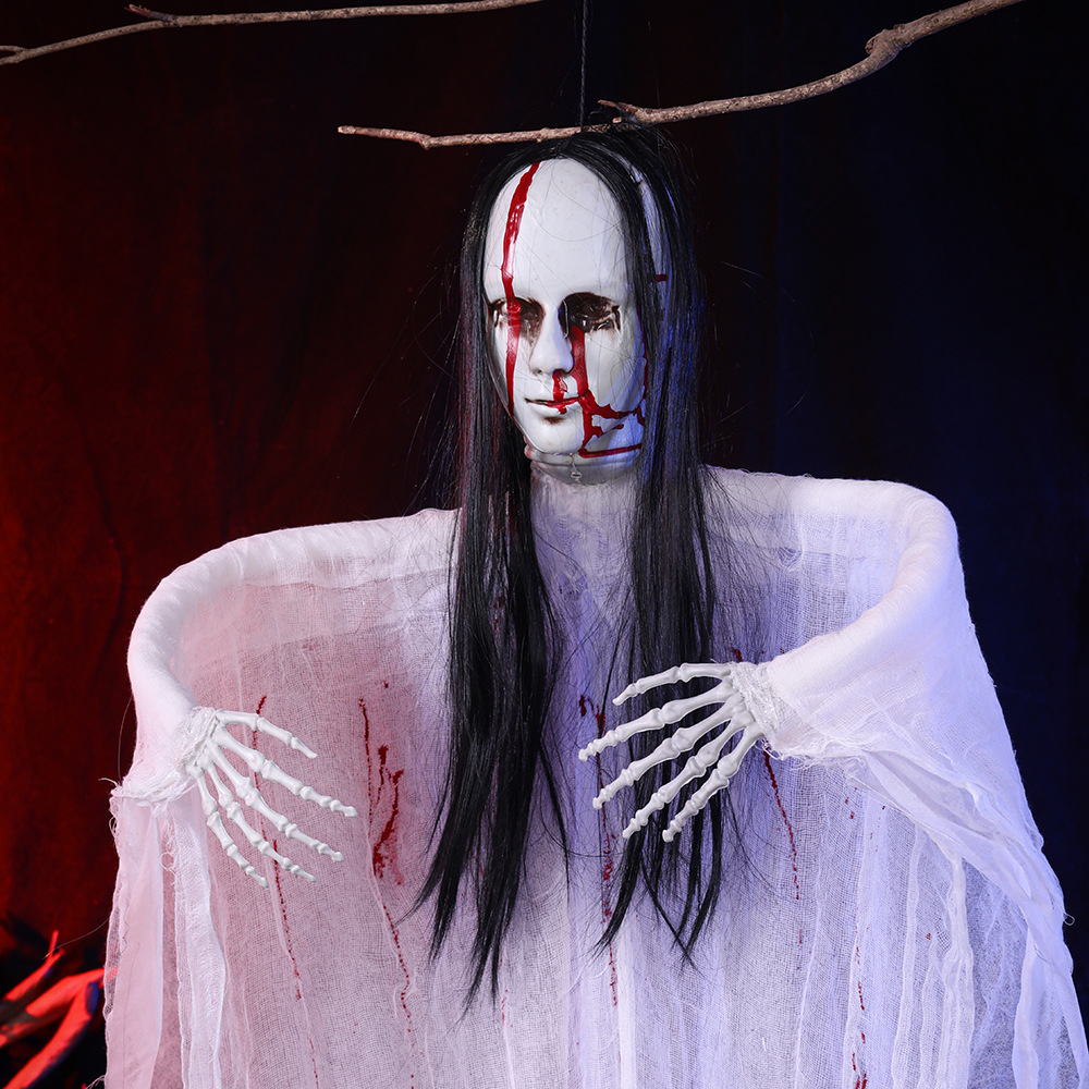 Decoraciones de Halloween, cara de sangre, esqueleto, habitación fantasma colgante, casa embrujada, decoración de la fiesta, decoración de la atmósfera, accesorios, horror sangriento