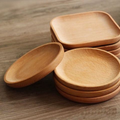 日式木质托盘长方形圆形椭圆木质托盘甜品摆件首饰收纳盘碟子拍照