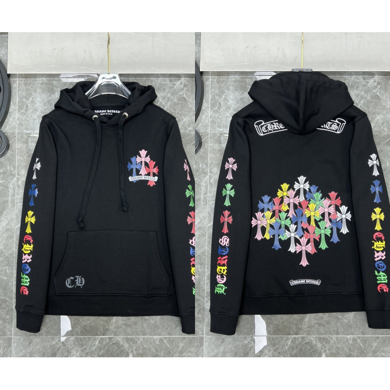 Chrome Heart Hoodie 克罗伈十字架连帽卫衣跨境宽松男女拉链帽衫|undefined