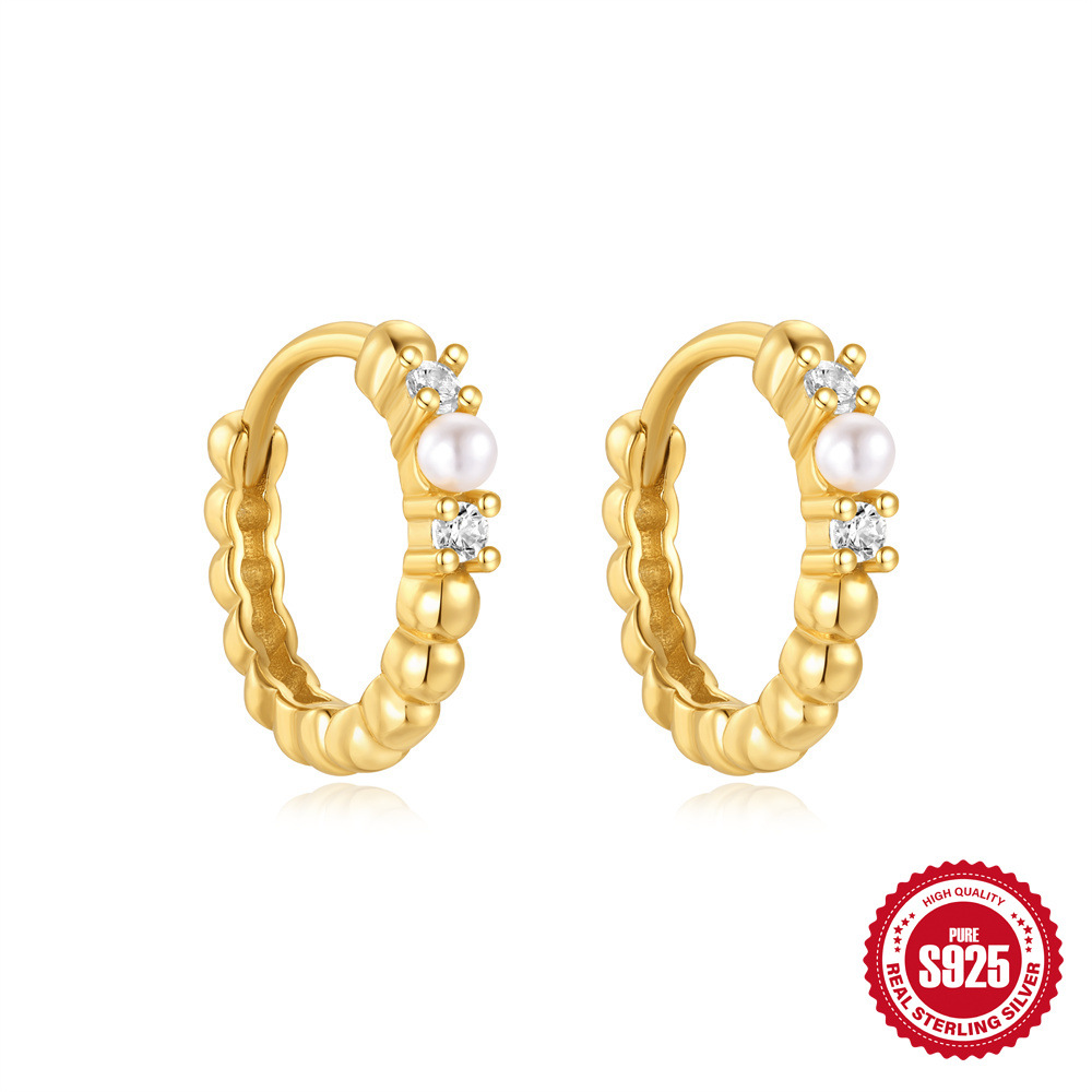 Nuevos pendientes de plata de ley s925 para mujer, estilo ins, estilo francés, simple y elegante, circonio cuadrado, orejas retorcidas irregulares