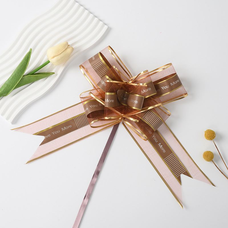 Transfronterizo Amazon venta caliente 64mm cintas de confesión de esquí arco de mano flores ILOVEYOUMORE