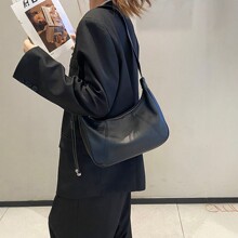 2026新款高级感头层牛皮小众月牙包真皮单肩通勤百搭腋下斜挎女包