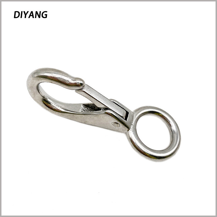 船用316不锈钢定向钩 弹簧钩蛋型钩简易钩游艇五金配件 定向钩