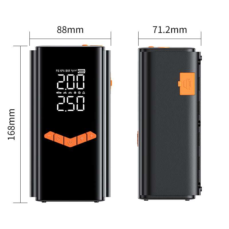Cross-Border Best-Selling Car Air Pump, Multi-Functional Portable All-In-One Device with Power Bank, Battery Charging, and Emergency Starting Power Supply