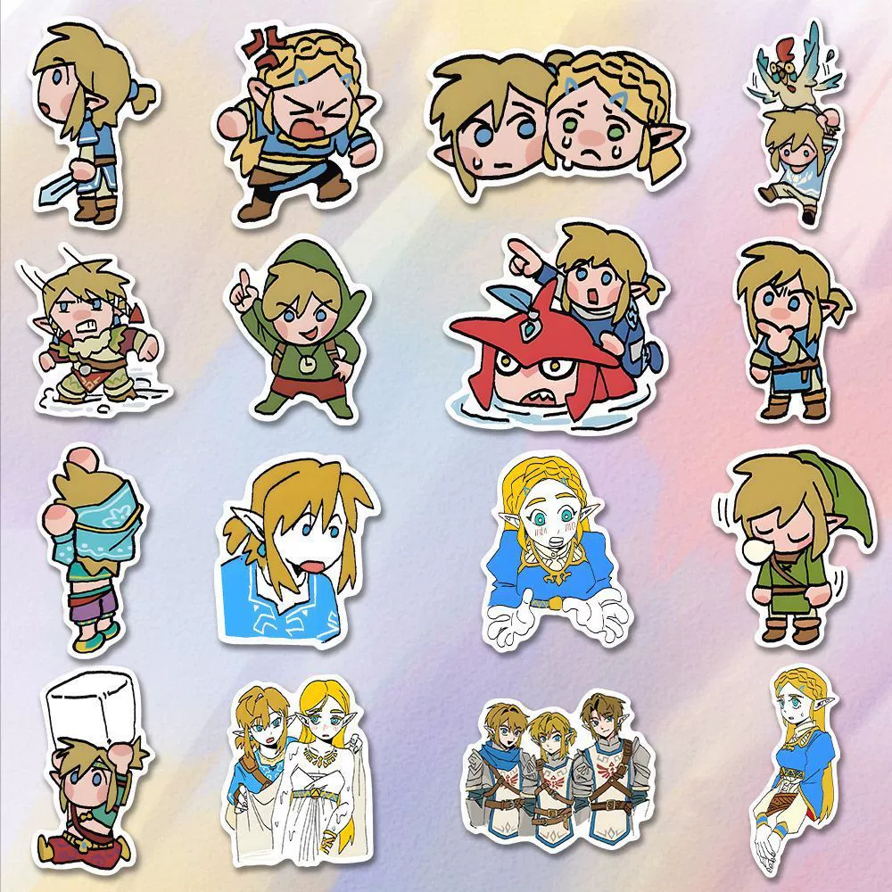 104 двухмерная игра Legend of Zelda наклейки Q-версия Линк Зельда выражение настенная наклейка самоклеящаяся