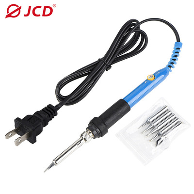 厂家现货 欧规220V美规110V 60W 5PCS烙铁头 可调温焊电烙铁套装|ru