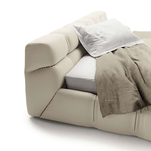 Italian wood bed, Italian minimalist bed, master bedroom tatami, fabric princess bed, frosted technology fabric, double bed