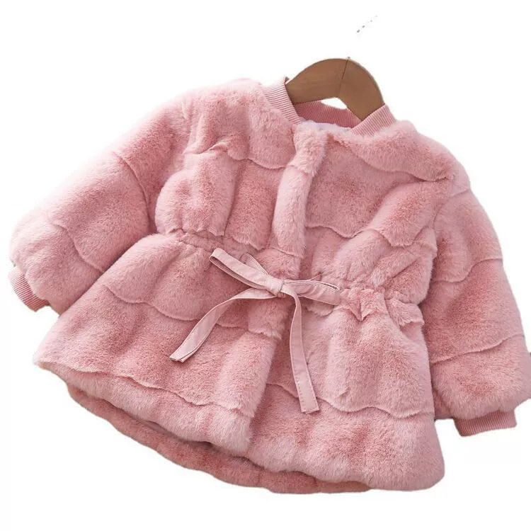 Children's sweater, demi-season down jacket with bow, coat, western style, increased thickness