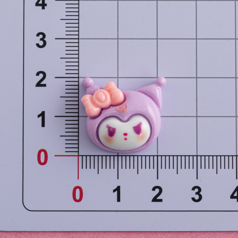 Dibujos Animados sanliou coolomi negro púrpura serie accesorios de resina DIY crema pegamento caja del teléfono accesorios para el cabello material hecho a mano