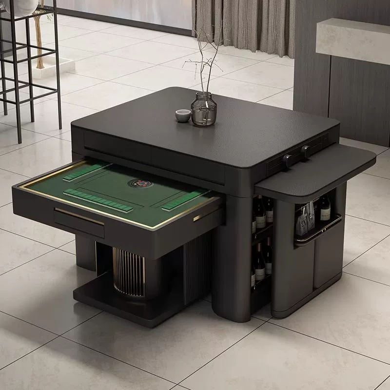 Обеденный стол из сланца, стол для маджонга, островной стол, универсальный выдвижной стол для маджонга двойного назначения для домашнего ресторана, современный простой 2024