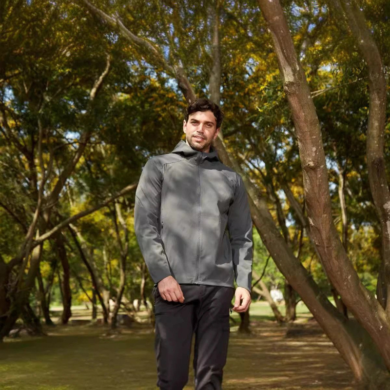 Factory Direct Sales Soft Shell Jacket Men's Hooded Waterproof Windproof Breathable Ykk Elastic Wear-Resistant Outdoor Mountaineering Jacket Factory Direct Sales Soft Shell Jacket Men's Hooded Waterproof Windproof Breathable Ykk Elastic Wear-Resistant Outdoor Mountaineering Jacket