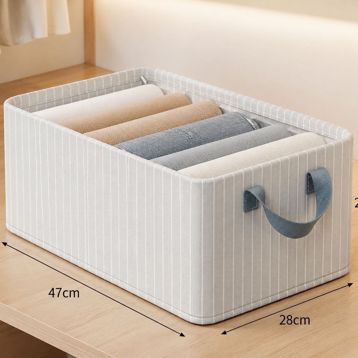 Caja de almacenamiento de marco de acero para ropa Caja de almacenamiento tipo cajón plegable Caja de almacenamiento de pantalones Caja de almacenamiento de ropa