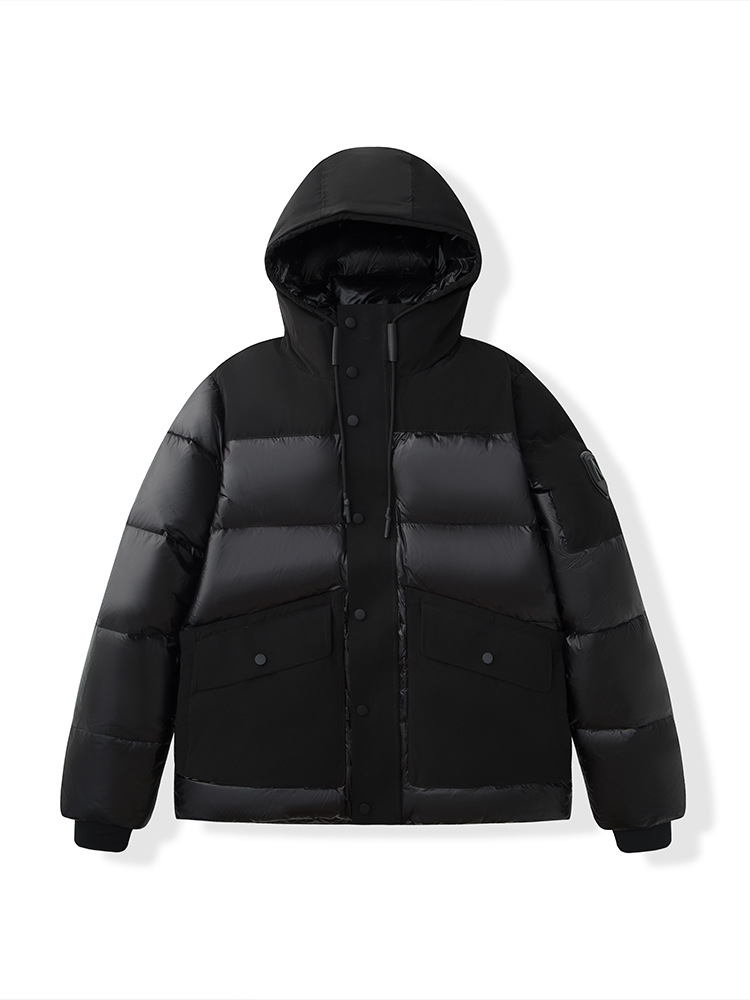 Otoño y invierno nuevos chaquetas encapuchadas corta chaqueta de negocios de hombre gruesa chaqueta de invierno caliente simple