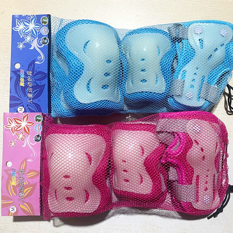 Катание на роликовых коньках Верховая езда Баланс Велосипед Светящиеся детские мальчики и девочки Флуоресцентный спортивный защитный костюм Скейтборд Наколенник Защита локтя