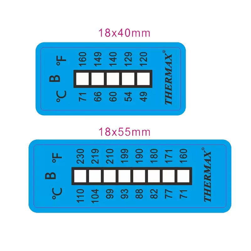 不可逆8格测温试纸测温试纸感温贴示温贴遇热感温贴现货实力工厂