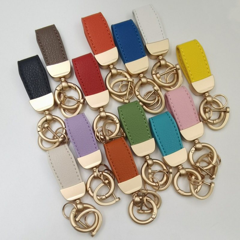 French Lambskin Car Keychain High-end Leather Key Ring Jewelry Pendant Couple's Waist Key Chain Lanyard French Lambskin Car Keychain High-end Leather Key Ring Jewelry Pendant Couple's Waist Key Chain Lanyard