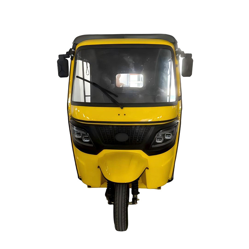 Comercio exterior exclusivo para pasajeros triciclo eléctrico de edad avanzada caminante recoger coches de estudiantes tuk-tuk amarillo coche de batería