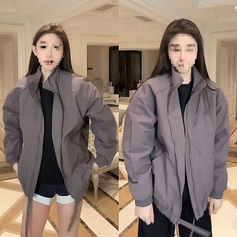 Spring New Outdoor Softshell Jacket for Men, Fashionable Versatile Simple Solid Color Top, Trendy Brand Loose Stand Collar Jacket