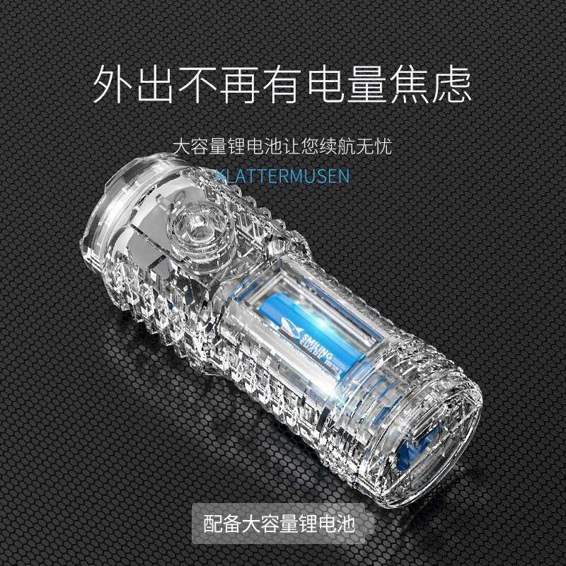 迷你手电筒强光多功能小型便携COB泛光侧灯户外口袋随身灯|undefined