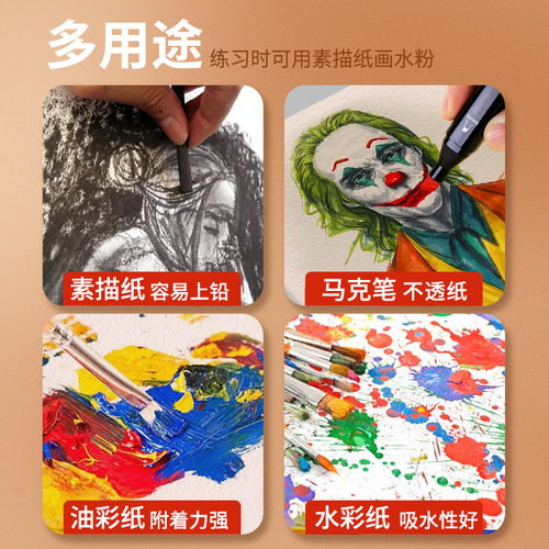 Factory direct sales of Haowenke 8K sketch paper in large quantities, 20 sheets of art special 4K art exam drawing paper wholesale