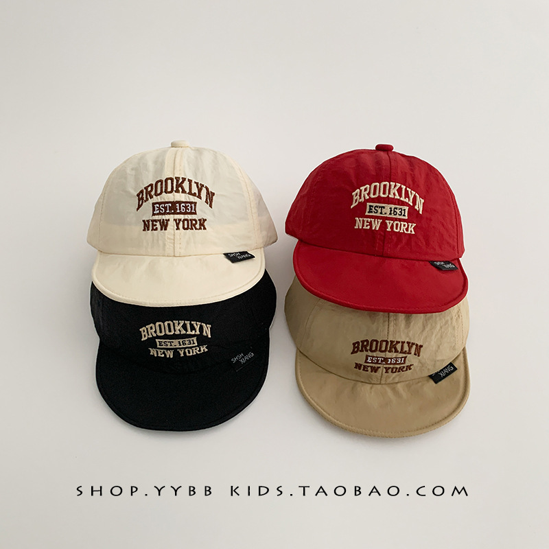 Sombreros para bebés primavera y otoño gorras delgadas gorras de lengua de pato para niños y niñas pequeños meses de sombrero solar letras de secado rápido sombrero de béisbol verano