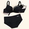 Underwear with letters, wireless bra, bra top for breastfeeding, supporting set, simple and elegant design