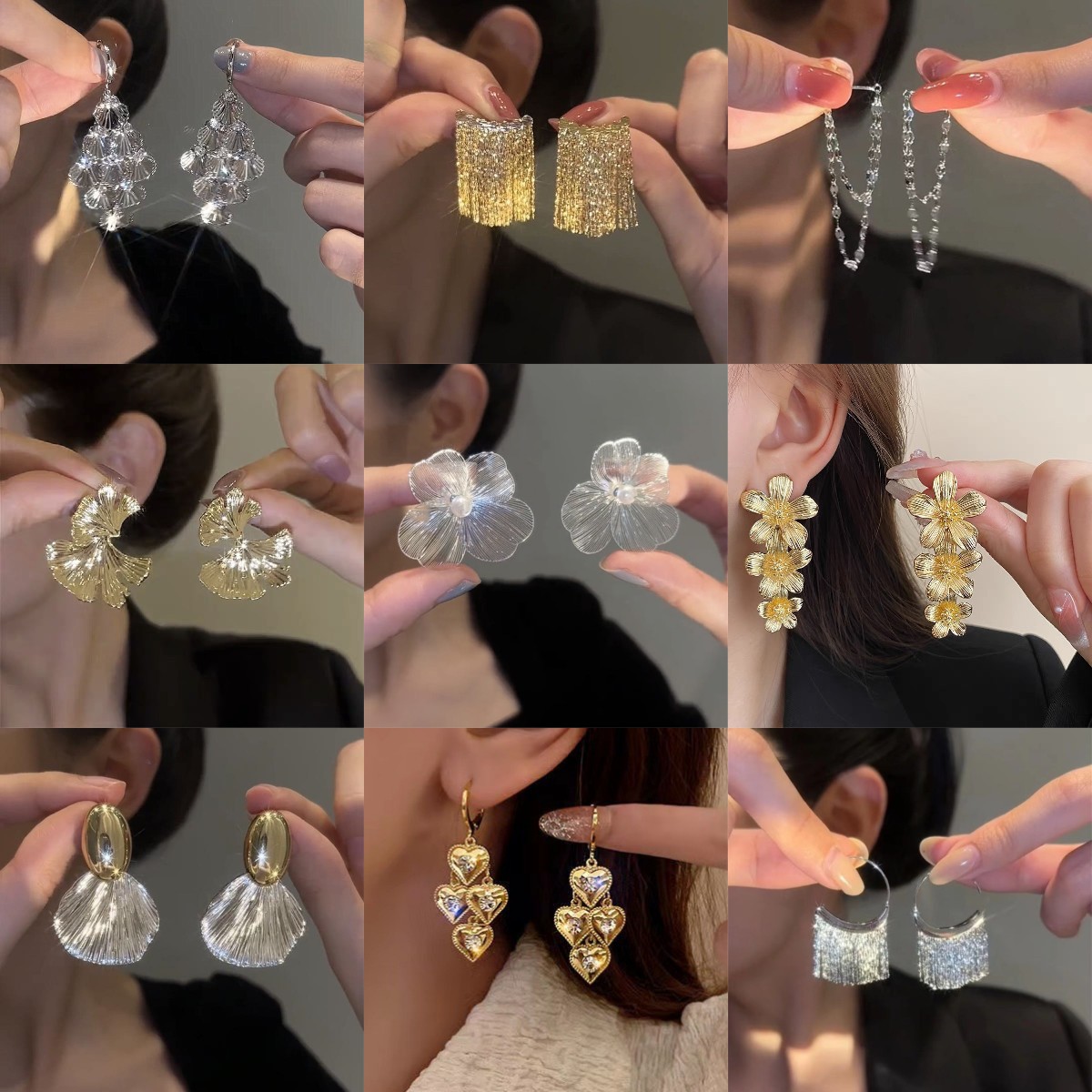 925银针欧美夸张冷淡风金属耳环个性小众高级感轻奢简约耳钉耳饰