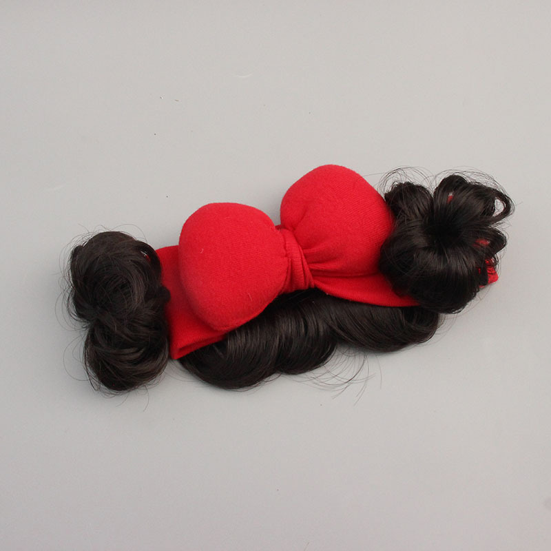 Ethnic Style Bow Knot Cloth Patchwork Wigs Hair Band display picture 1