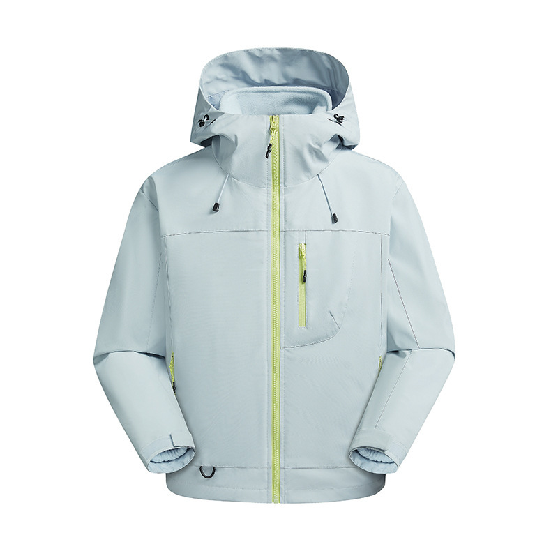 Outdoor 3in1 Jacket Waterproof Hiking Mountaineering into Xizang Jacket Women's Short Windproof Jacket