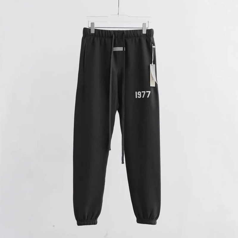 Fog Essentials Men's and Women's Street Fashion Brand Pants Casual Large Size Double-Line Flocking 1977 Leggings Sweatpants