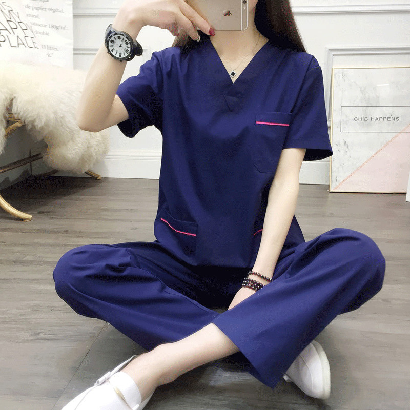手洗い手術室手洗い服手術服半袖スーツ女性口腔医美容病院作業服|undefined