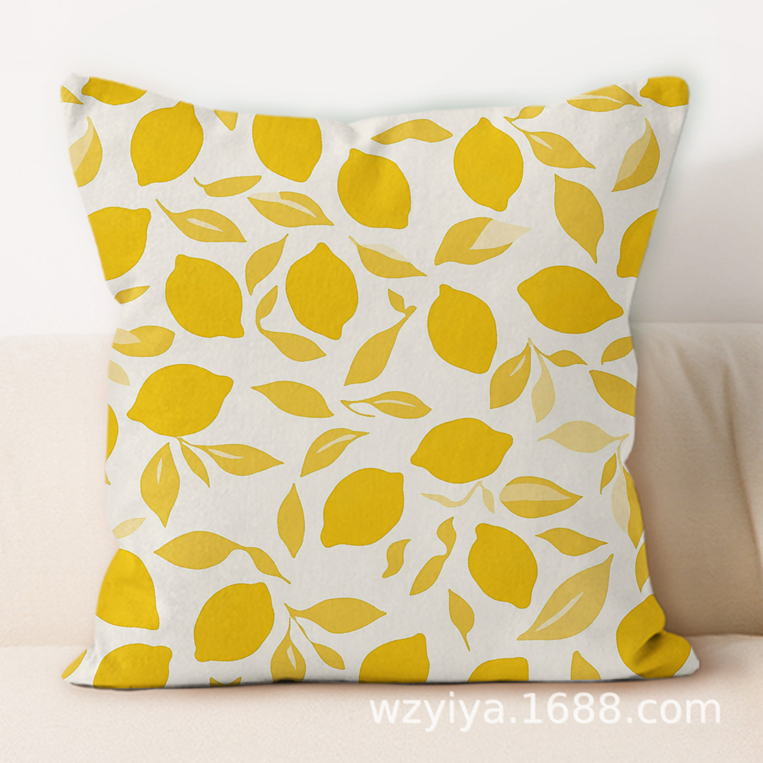 Simple amarillo verde abraza almohada nueva decoración cuadrada moderna sala de estar almohada de almuerzo de oficina almohada de protección de cintura