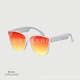 White round frame red lenses