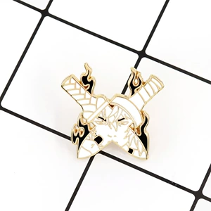 Cartoon Anime Brooch Pirate Battle Character Tolfen Metal Pin Lel Decoration