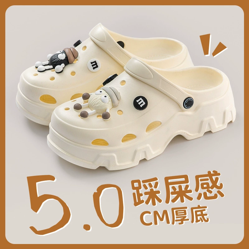 Туфли с дырками на толстой подошве женщин 2025 новый летний шоппинг