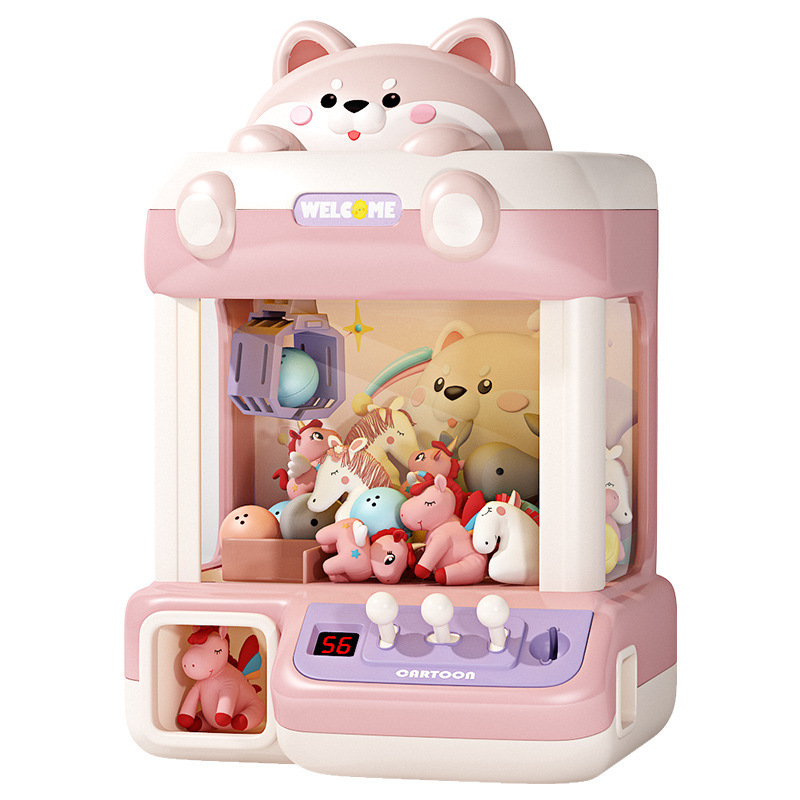 Niños extra grande clip muñeca juguete mini hogar clip muñeca máquina Shiba Inu grab muñeca máquina al por mayor