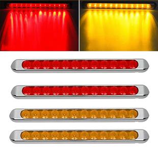 17inch Led Trailer Light Bar 12Led Parking Turn Signal Brake Truck Plated Led Trailer Tail Light Bar