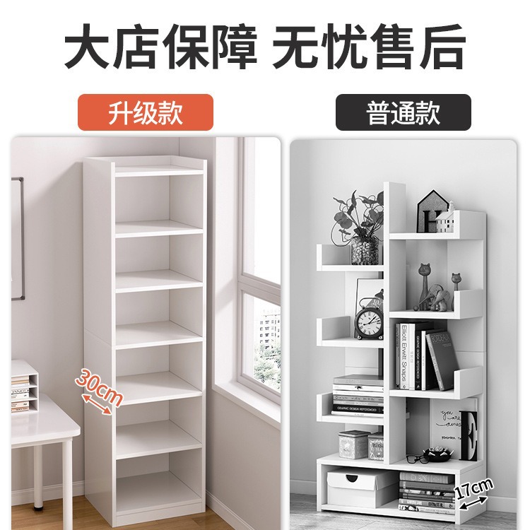 Estantería para sala de estar, estante de almacenamiento simple para el hogar, armario de almacenamiento combinado de pie, librero pequeño para espacios estrechos, almacenamiento de esquina de pared. image 4