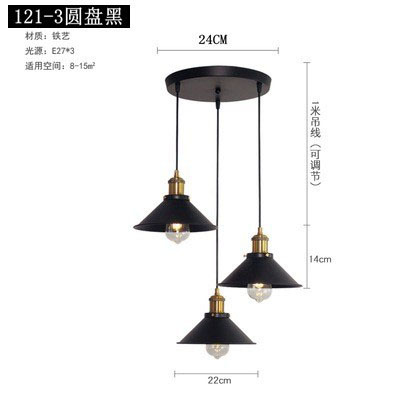 Araña de comedor, barra de bar simple moderna de tres cabezas, mesa de comedor creativa, dormitorio, personalidad, sala de estar, comedor, iluminación nórdica atmosférica