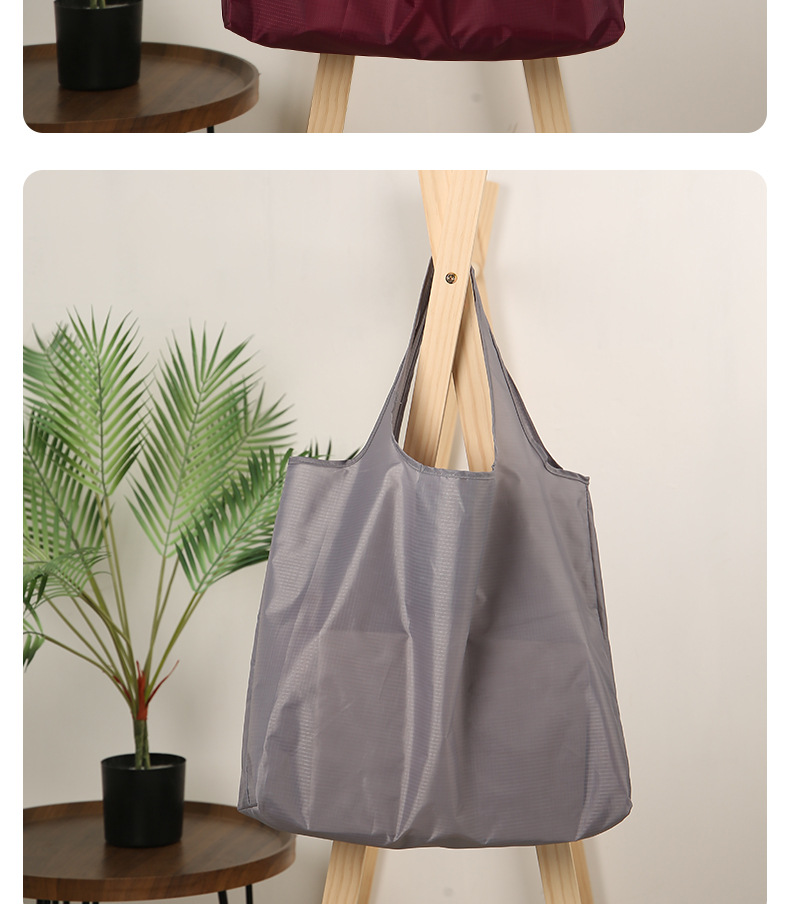 Fashion Solid Color Oxford Cloth Household Shopping Bag display picture 4