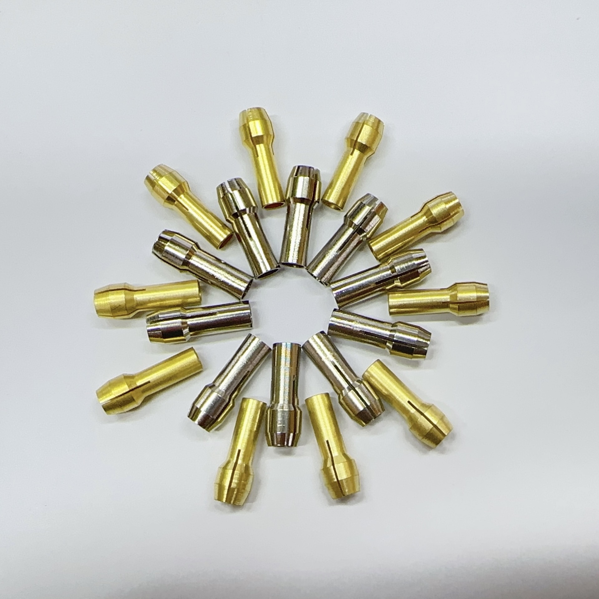 电磨机配件铜夹头尾径4.3mm4.8mm雕刻笔夹头小电机夹头套装10PC