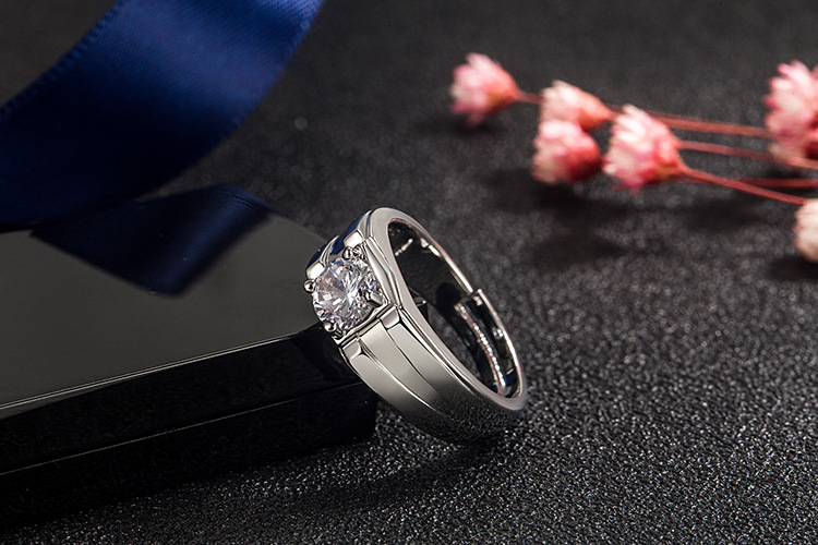 Fashion Solid Color Copper Rings Inlay Zircon Copper Rings