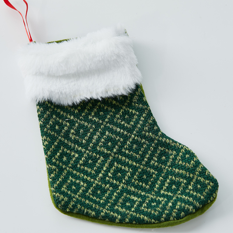 Buscando madera Decoración navideña Calcetines pequeños Bolsa de dulces Bolsa de accesorios Regalos de Navidad Decoraciones navideñas