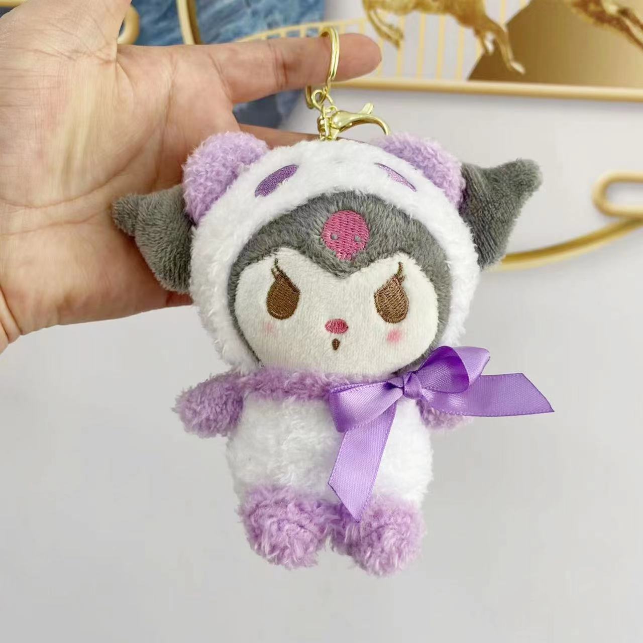 Colgante de felpa sanliou yugui perro llavero accesorios muñeca coolomi muñeca regalo juguete