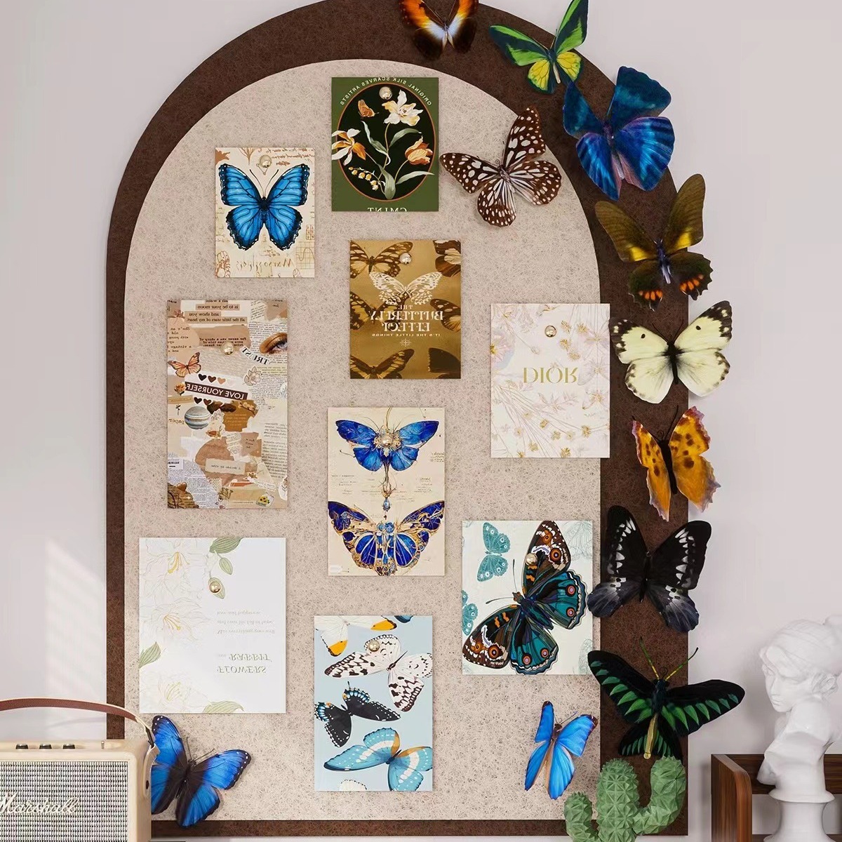 毛毡板墙贴照片墙留言软木板展示板卧室玄关背景墙面装饰画背景板