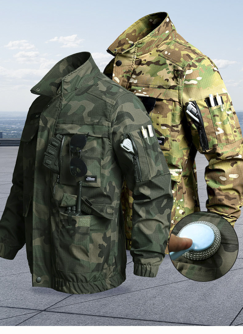 ​Tactical Camouflage Uniform Set - Durable Military Workwear For Men, Outdoor Training & Field Operations (Multiple Colors & Sizes Available)​_voghion.com