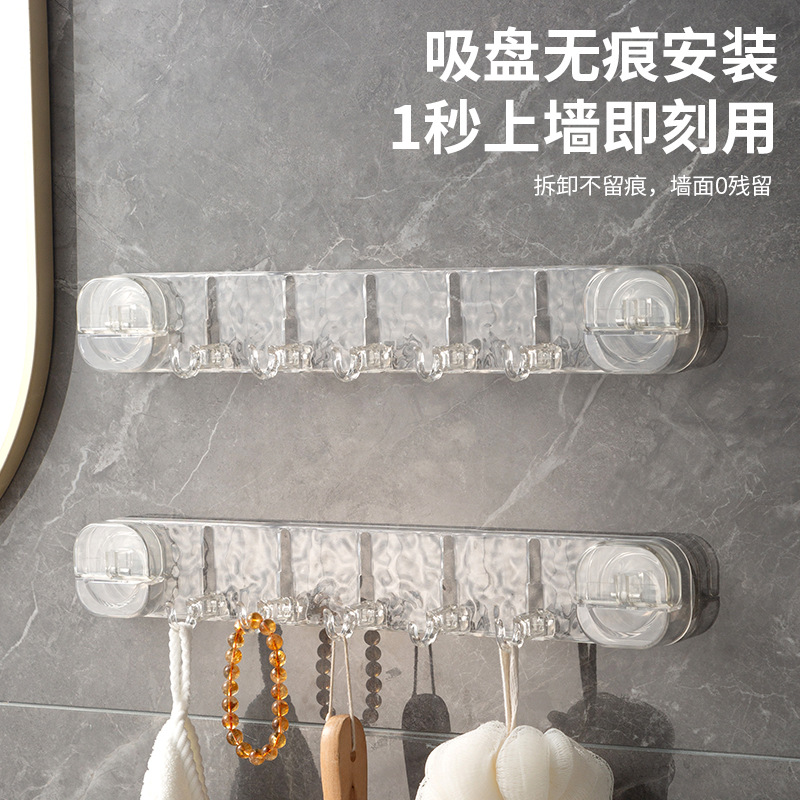 Gancho de ventosa giratorio sin perforaciones detrás de la puerta del baño Gancho adhesivo sin costuras de plástico de carga fuerte Gancho corrugado impermeable